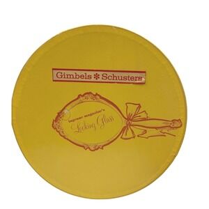 Vintage Gimbels Schusters Looking Glass Ingenue Magazine‎ Hat Box Yellow